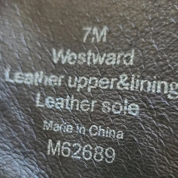 Brown Leather Chelsea side zip Boots Square Toe, US Women's US 9, Men 7 - Picture 6 of 8